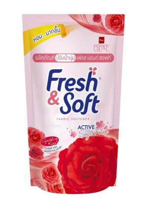 Кондиционер для белья парфюмированный Искристый Поцелуй, LION Thailand Fresh&Soft, 600 мл