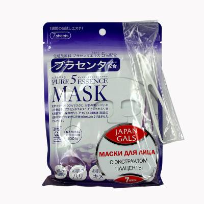 JAPAN GALS Pure5 Essence Маска с плацентой 7шт