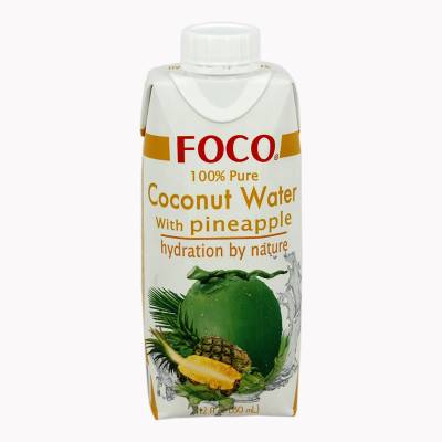Кокосовая вода со вкусом ананаса "FOCO" Tetra Pak 330мл 