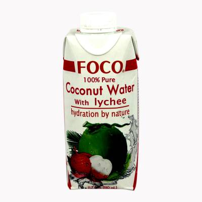 Кокосовая вода со вкусом личи "FOCO" Tetra Pak 330мл 