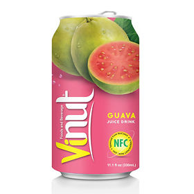 Фото Напиток б/ал. негаз. сокосодержащий VINUT Pink Guava juice drink. ж\б, 330 мл. от интернет-магазина НИППОН