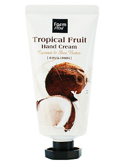 Фото Крем для рук "Тропические фрукты" с кокосом и маслом Ши, 50 мл, FarmStay от интернет-магазина НИППОН