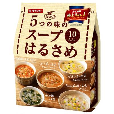 5 видов супа с прозрачной лапшой "Харусамэ" 164,8г