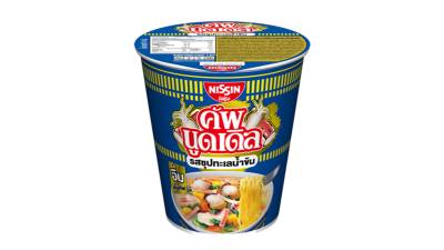 Лапша быстрого приготовления NISSIN "Кремовый суп с морепродуктами" острая, 74 гр