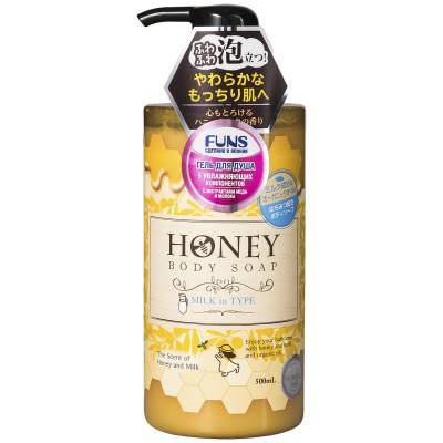 FUNS Honey Milk Гель для душа увлажняющий с экстрактом меда и молока 500мл