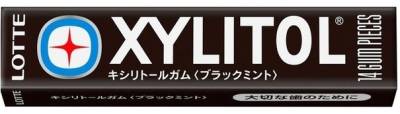 Жевательная резинка "Xylitol" со вкусом Черной Мяты, Lotte, 21 гр