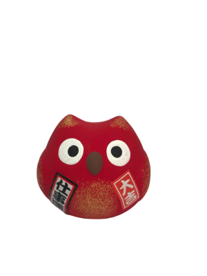 Сувенир Сова FUKURO красная, 5 см, ручная работа