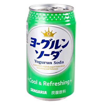 Напиток газированный безалкогольный со вкусом йогурта, SANGARIA YOGURUN SODA, ж/б, 350 гр