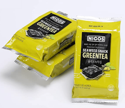 Морская капуста со вкусом Зеленого чая, NICOS, 4 гр