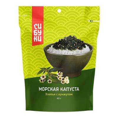 Морская капуста "Сибуки" Хлопья с кунжутом 40г