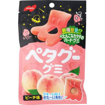 Конфета мягкая жевательная Nobel со вкусом персика, Petagu Peach, 50 гр
