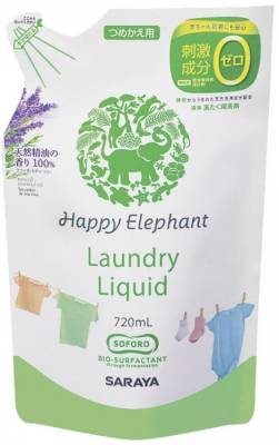 Жидкость для стирки, Happy Elephant, Saraya, см/бл, 720 мл