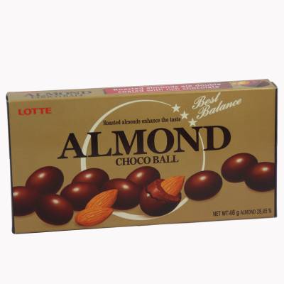 Миндаль в молочном шоколаде "Almond", Lotte, 46 гр.