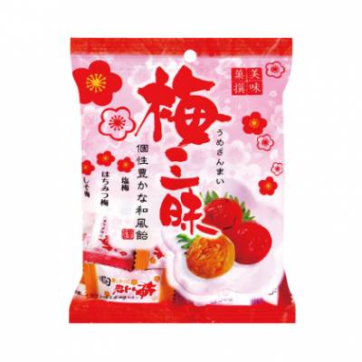 Карамель "Слива 3 вкуса", PINE, 85 гр