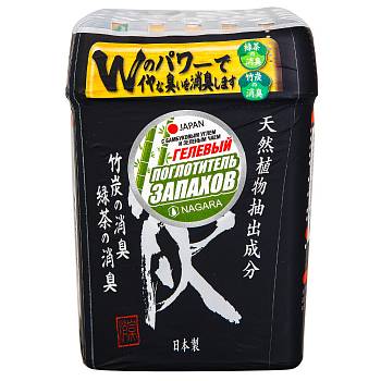 Поглотитель запаха гелевый с бамбуковым углем и зеленым чаем, NAGARA, 320 гр