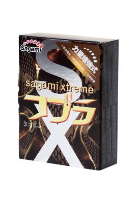 Презервативы "Sagami Xtreme Cobra" латексные, 3 шт