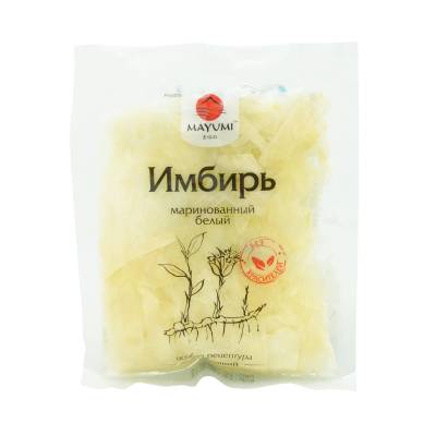 Имбирь маринованный БЕЛЫЙ, пакет, MAYUMI, 140 гр