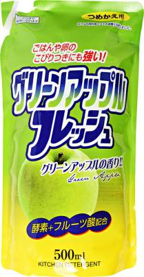 Жидкость для мытья посуды с ароматом Зелёного яблока, Rocket Soap "Fresh", см/уп, 500 мл