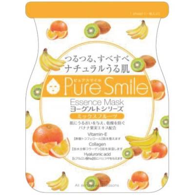Тканевая маска для лица с йогуртом и фруктами, "SunSmile" PureSmile Yogurt SeriesMixedFruitsEssMask
