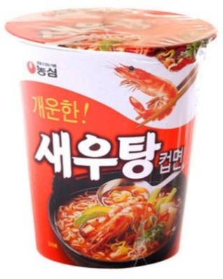 Лапша быстрого приготовления с креветками (стакан), Nongshim, 67 г