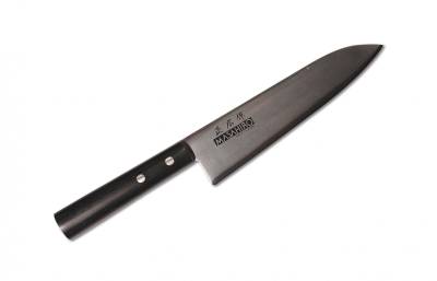Нож Шеф Sankei, 18 см, сталь AUS-8A, асимм.зтч., 59HRC, Masahiro