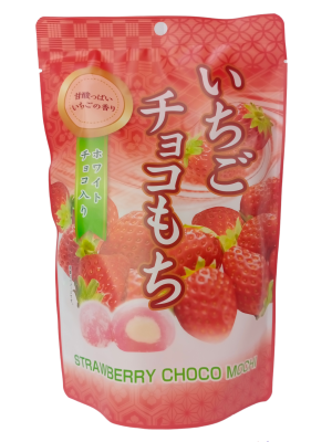 Моти со вкусом Клубники, STRAWBERRY CHOCO MOCHI, Okabe, 130 гр