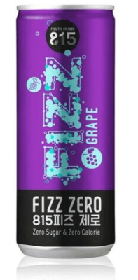 Напиток газированный со вкусом винограда "FIZZ 815", Woongjin, ж/б, 250 мл
